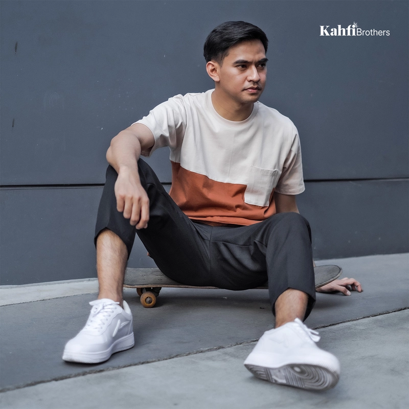 Product image T-shirt Pria 2 tone combed - GIL LIGHT BROWN M all variant